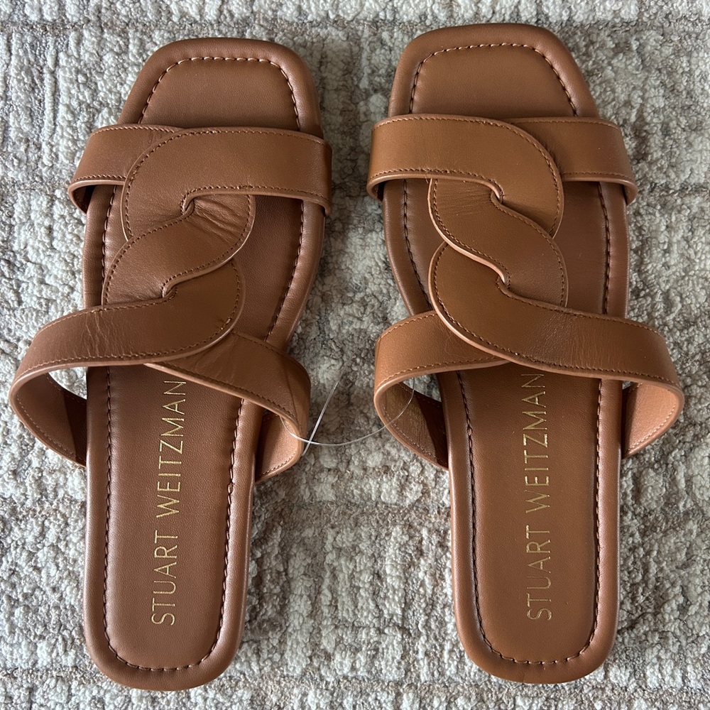 Stuart Weitzman Tan Leather Sandals